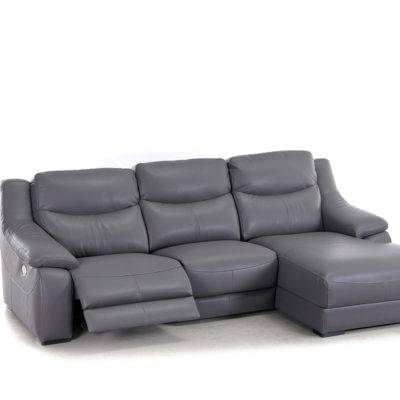 Chaiselongue con dos motores en piel