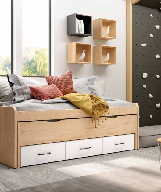 Cama nido juvenil con 3 cajones