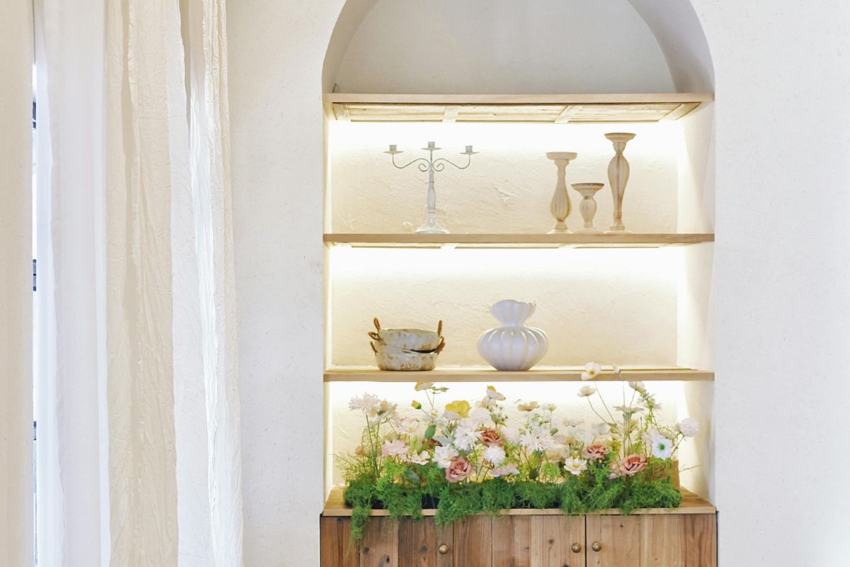 estanterías abiertas en decoración