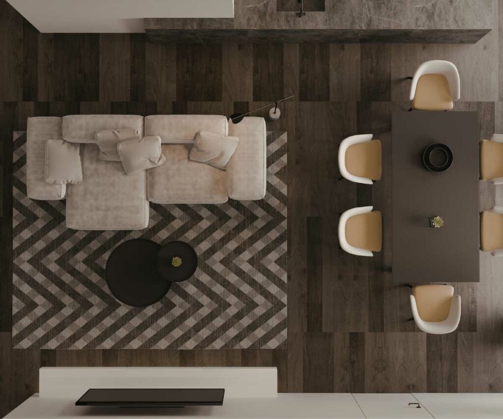 Ideas de muebles para salones pequeños con comedor integrado