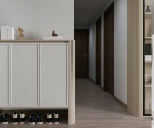 Un zapatero para recibidor pequeño soluciones estrechas y altas