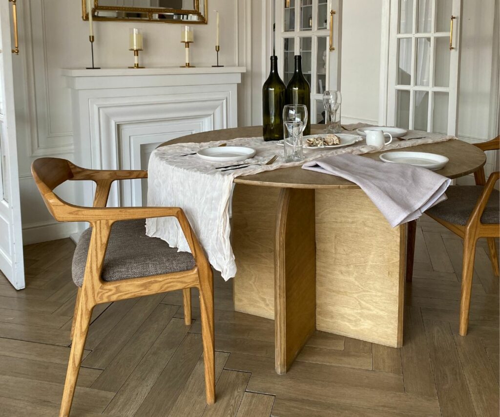 Mesas de comedor redondas extensibles