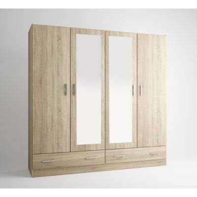 Armario 4 puertas 2 cajones eco