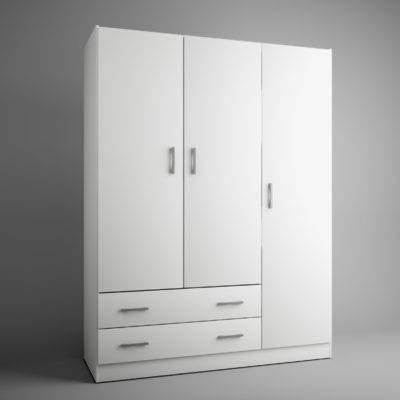 Armario 3 puertas 2 cajones eco