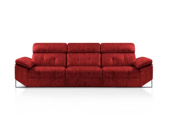 Sofa Misisipi tres plazas rojo
