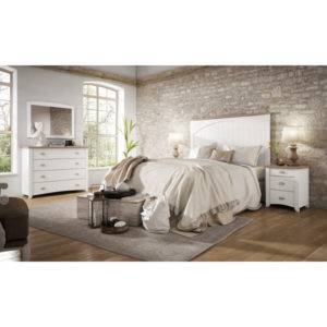 Dormitorio Alison cabecero curvo con detalle