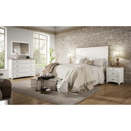 Dormitorio Alison cabecero curvo con detalle
